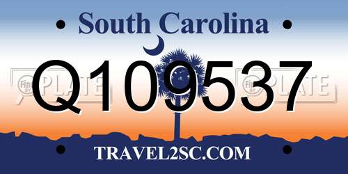 Q109537 South Carolina License Plate