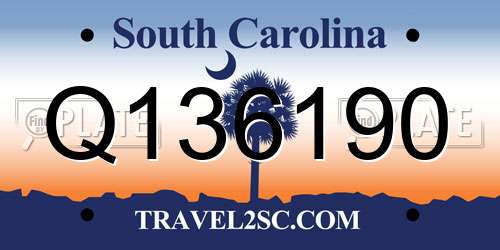 Q136190 South Carolina License Plate