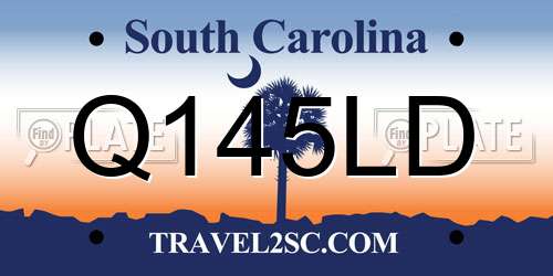 Q145LD South Carolina License Plate