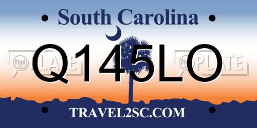 Q145LO South Carolina License Plate