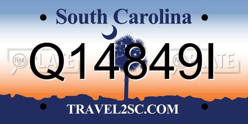 Q14849I South Carolina License Plate
