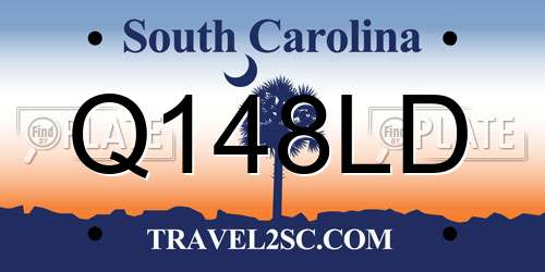 Q148LD South Carolina License Plate