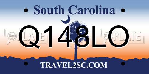 Q148LO South Carolina License Plate