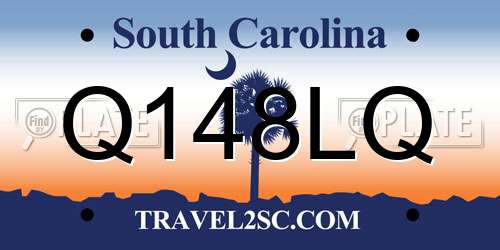 Q148LQ South Carolina License Plate