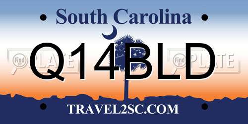Q14BLD South Carolina License Plate