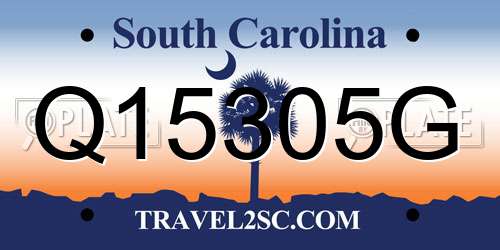 Q15305G South Carolina License Plate