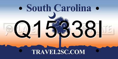 Q15338I South Carolina License Plate