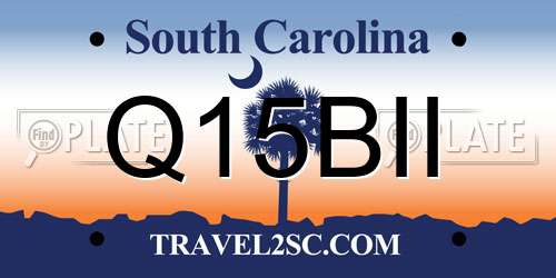 Q15BII South Carolina License Plate