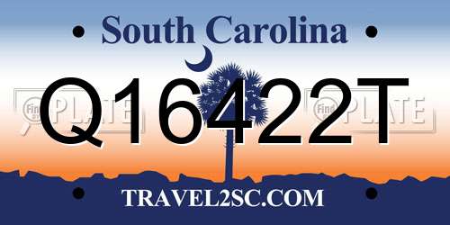 Q16422T South Carolina License Plate