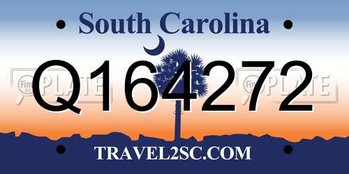 Q164272 South Carolina License Plate