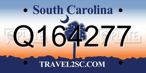 Q164277 South Carolina License Plate