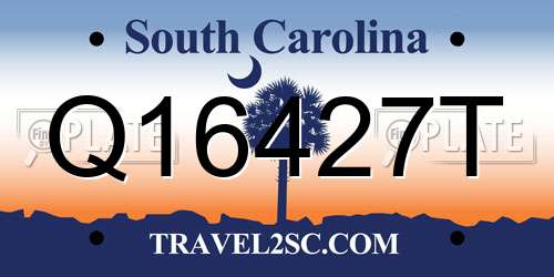 Q16427T South Carolina License Plate