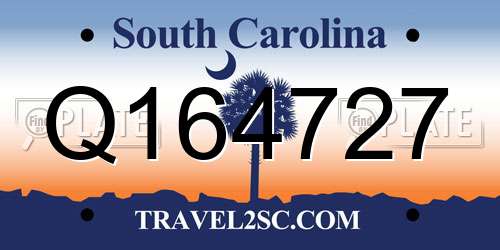 Q164727 South Carolina License Plate