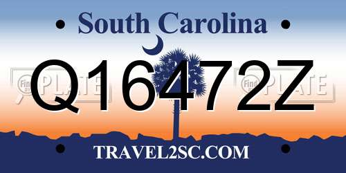 Q16472Z South Carolina License Plate