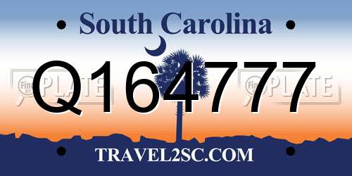 Q164777 South Carolina License Plate