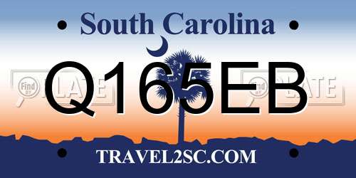 Q165EB South Carolina License Plate
