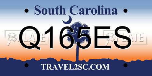 Q165ES South Carolina License Plate