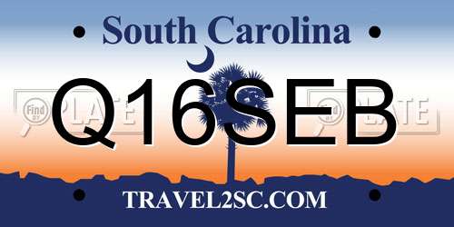 Q16SEB South Carolina License Plate