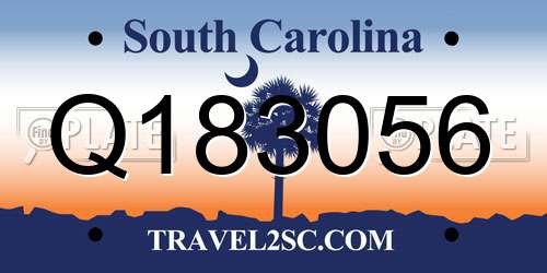 Q183056 South Carolina License Plate