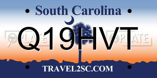 Q19HVT South Carolina License Plate