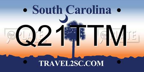 Q21TTM South Carolina License Plate