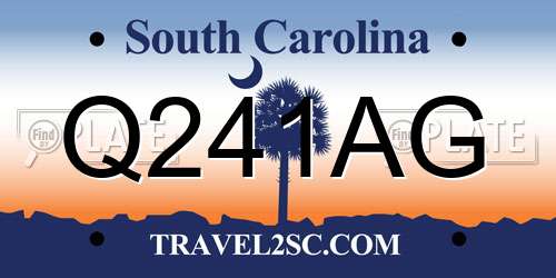 Q241AG South Carolina License Plate