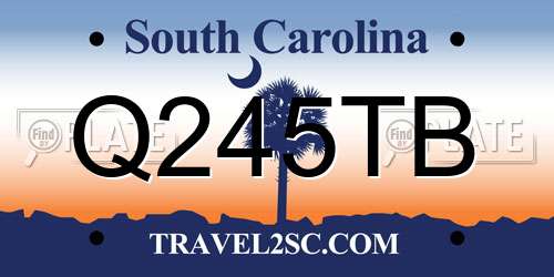 Q245TB South Carolina License Plate
