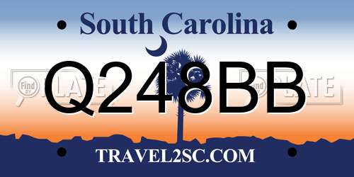 Q248BB South Carolina License Plate
