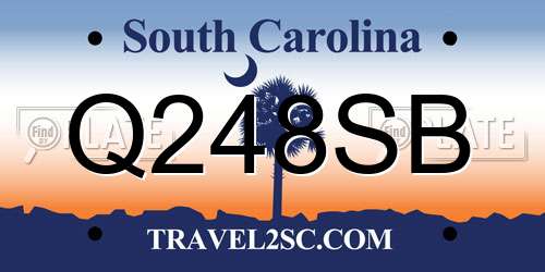 Q248SB South Carolina License Plate