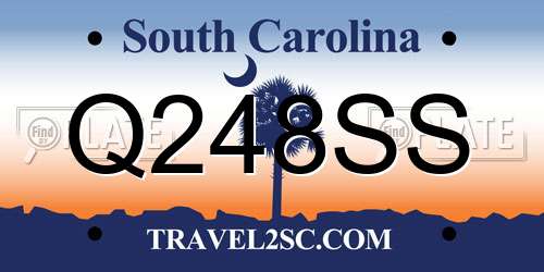 Q248SS South Carolina License Plate