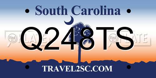 Q248TS South Carolina License Plate