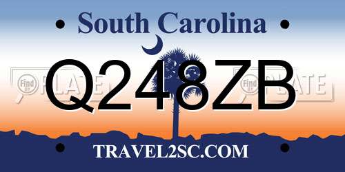 Q248ZB South Carolina License Plate