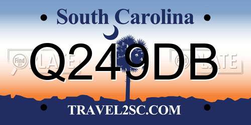 Q249DB South Carolina License Plate