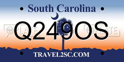 Q249OS South Carolina License Plate