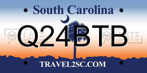 Q24BTB South Carolina License Plate