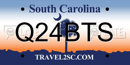 Q24BTS South Carolina License Plate