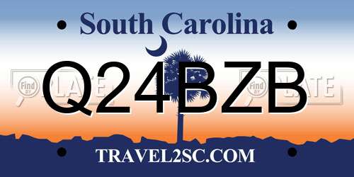 Q24BZB South Carolina License Plate