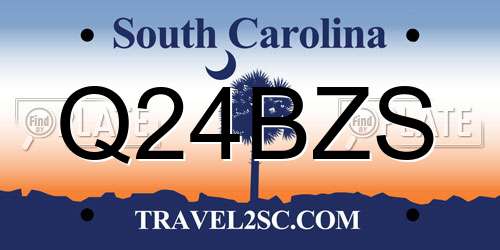 Q24BZS South Carolina License Plate