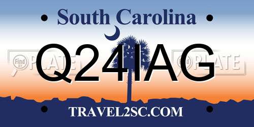 Q24IAG South Carolina License Plate