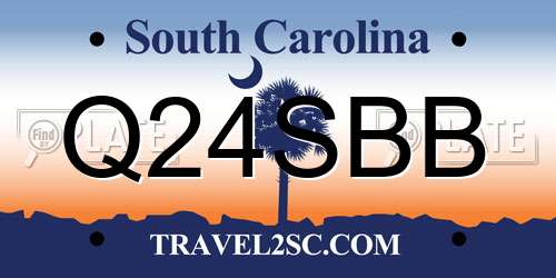 Q24SBB South Carolina License Plate