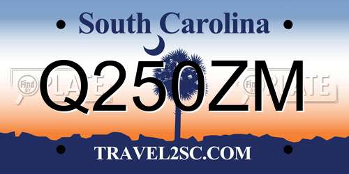 Q250ZM South Carolina License Plate