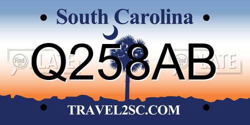 Q258AB South Carolina License Plate