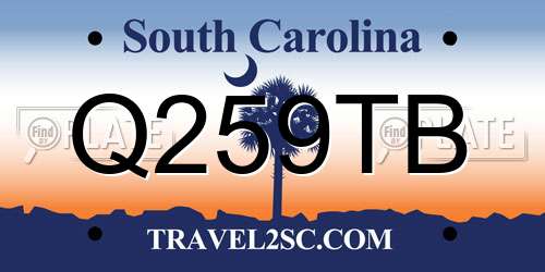 Q259TB South Carolina License Plate