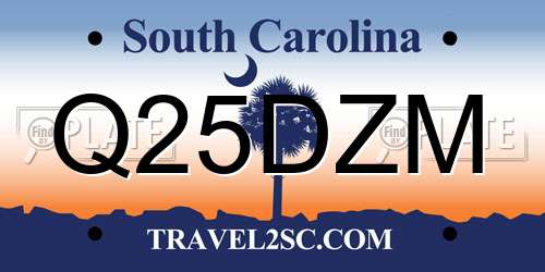 Q25DZM South Carolina License Plate