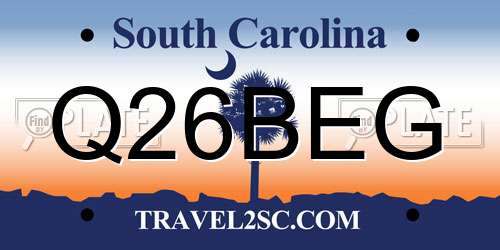 Q26BEG South Carolina License Plate
