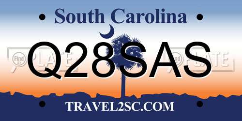 Q28SAS South Carolina License Plate