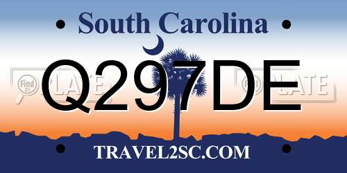 Q297DE South Carolina License Plate