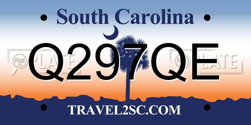 Q297QE South Carolina License Plate