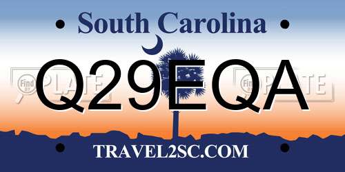 Q29EQA South Carolina License Plate