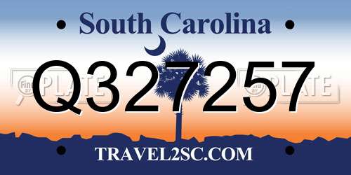Q327257 South Carolina License Plate